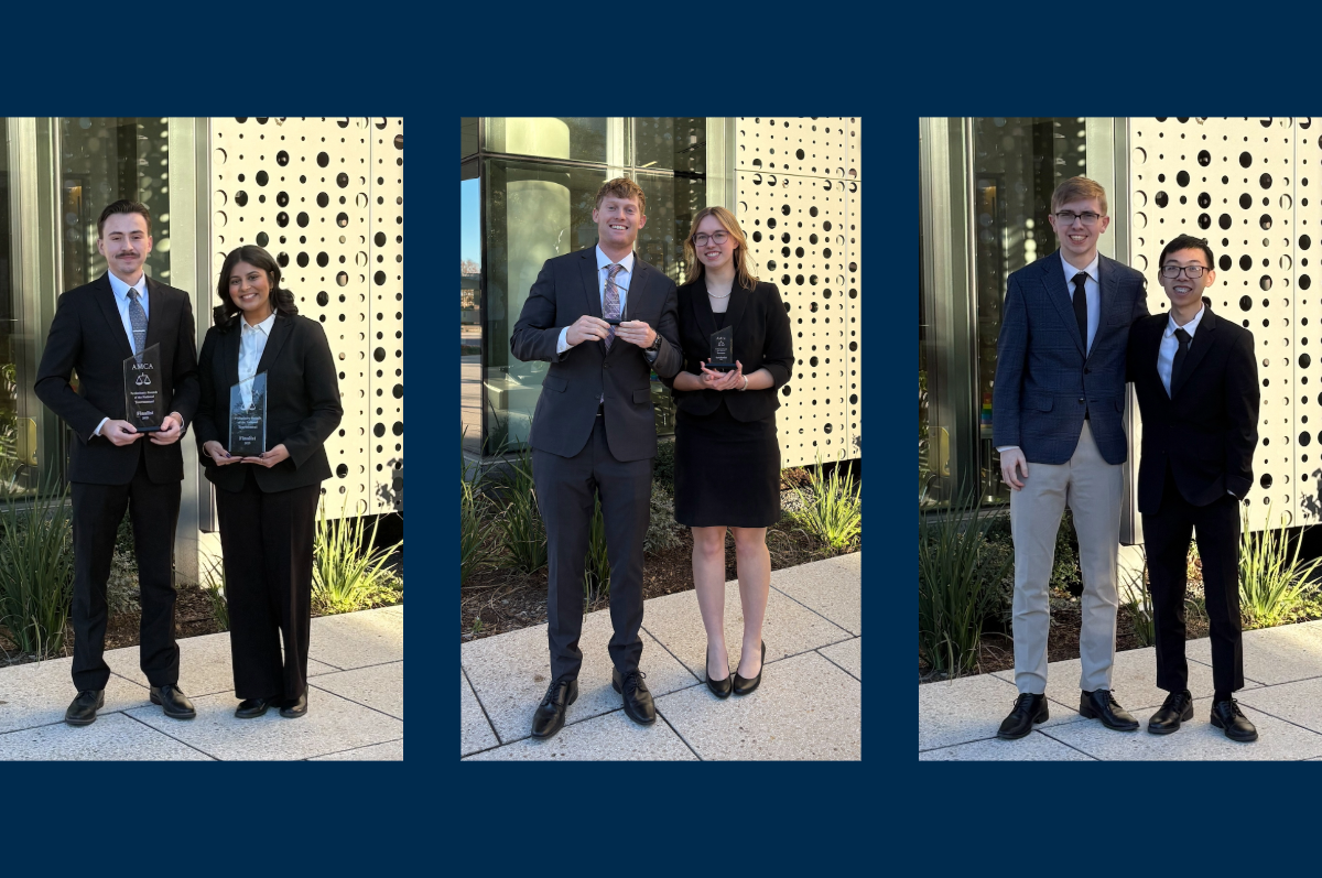 three images, each with two students